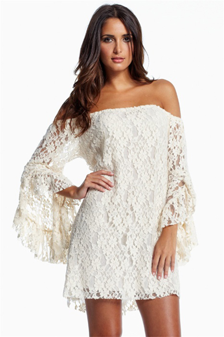 Elegant Sexy Tassels White Lace Dressandparty Dress On Luulla 7585