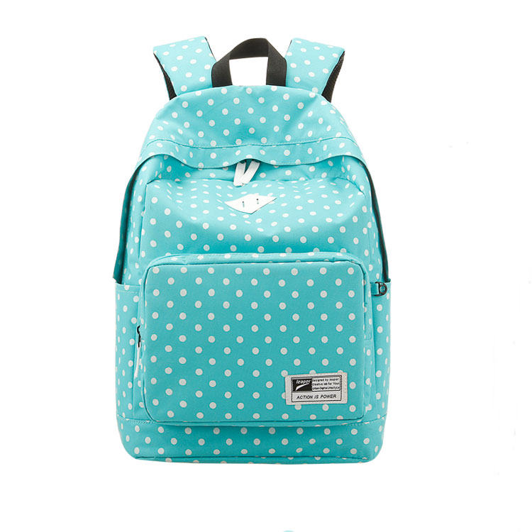 Nice Preppy Style Polka Dot Canvas Backpack on Luulla
